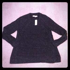 LOFT Sparkly Black Sweater Medium